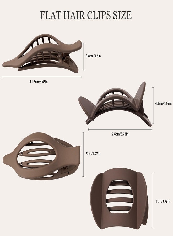 Sunolga 8 PCS Flat Hair Clips for Women - French Matte Flat Claw Clips for Thick & Thin Hair No-Slip Hair Barrettes, Strong Hold Styling Accessories for Women - Image 5